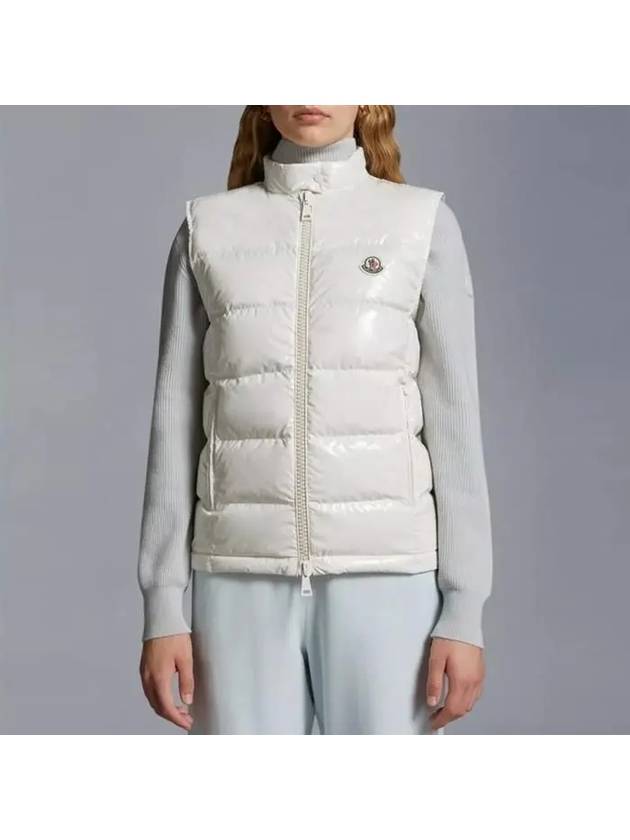 Alcibia Logo Patch Padding Vest White - MONCLER - BALAAN 3