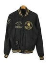 New York Boxing Club Satin Varsity Reversible Bomber Jacket Black - POLO RALPH LAUREN - BALAAN 2