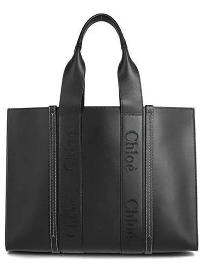 Woody Logo Large Tote Bag Black - CHLOE - BALAAN 2