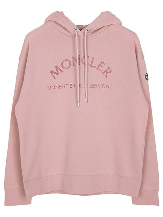 Glitter Logo Hoodie Pink - MONCLER - BALAAN 2