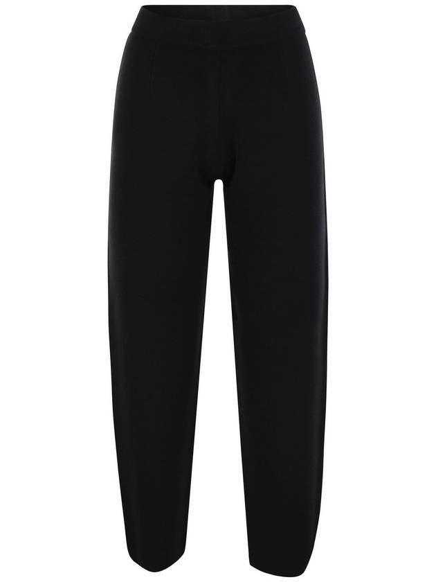 Dula Stretch Elastin Straight Pants Black - MAX MARA - BALAAN 2