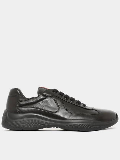 America's Cup Patent Leather Low Top Sneakers Black - PRADA - BALAAN 2