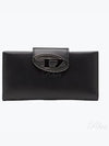 Julie D Logo Leather Long Wallet Black - DIESEL - BALAAN 2