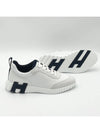 Bouncing Sneakers Calfskin Suede Goatskin Blanc - HERMES - BALAAN 2