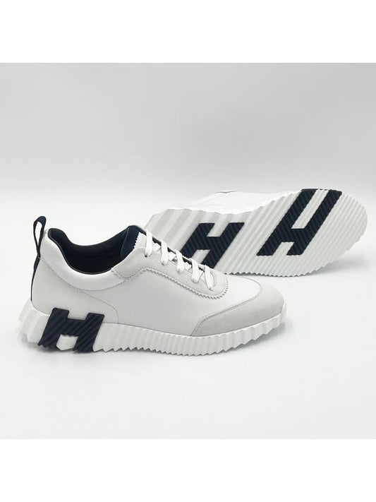 Bouncing Men s Sneakers Calfskin Suede Goatskin Blanc White H221898ZH91 - HERMES - BALAAN 1