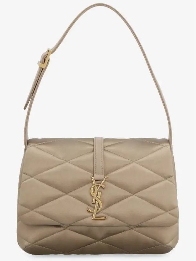 Le 57 Flap YSL Matelasse Satin Leather Shoulder Bag Beige - SAINT LAURENT - BALAAN 2