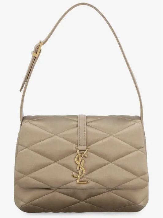 Le 57 Flap YSL Matelasse Satin Leather Shoulder Bag Beige - SAINT LAURENT - BALAAN 2