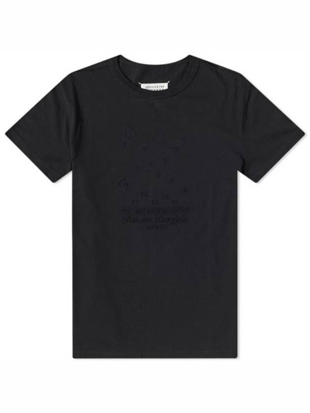 Numeric Embroidered Logo Mako Cotton Short Sleeve T-Shirt Black - MAISON MARGIELA - BALAAN 2