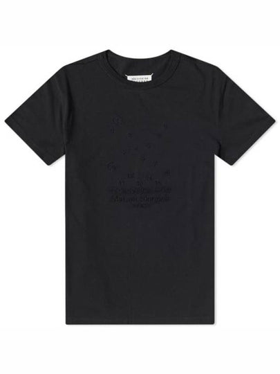 Numeric Embroidered Logo Mako Cotton Short Sleeve T-Shirt Black - MAISON MARGIELA - BALAAN 2