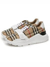 Vintage Check And Leather Sneakers White Archive Beige - BURBERRY - BALAAN 2