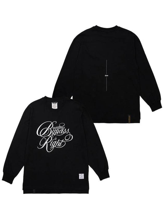 Bypass Oversized Long Sleeves T Shirts Black - STIGMA - BALAAN 1