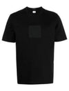 Metropolis Series Mercerized Jersey Logo Badge Short Sleeve T-Shirt Black - CP COMPANY - BALAAN 2