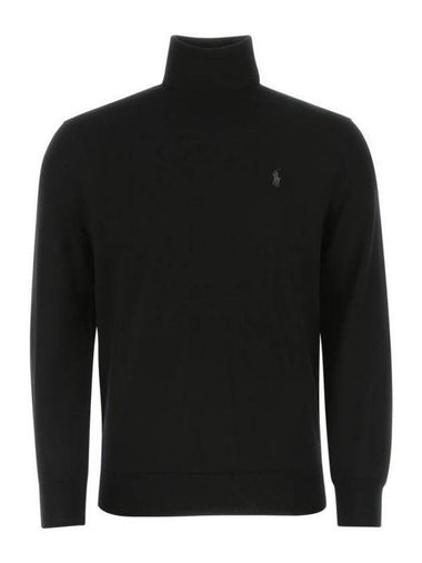 Men's Washable Logo Wool Turtleneck Black - POLO RALPH LAUREN - BALAAN 1