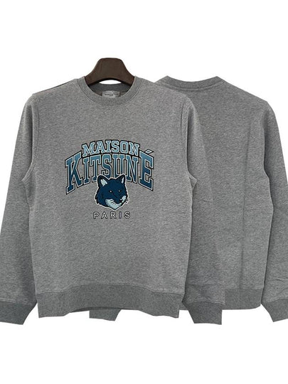 Campus Fox Regular Sweatshirt Light Grey Melange - MAISON KITSUNE - BALAAN 2