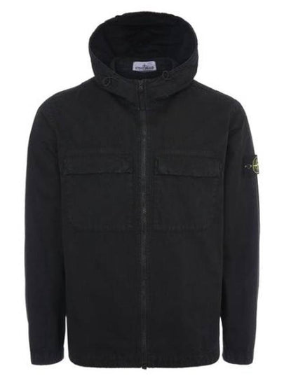 Wappen Old Effect Hooded Jacket Black - STONE ISLAND - BALAAN 2