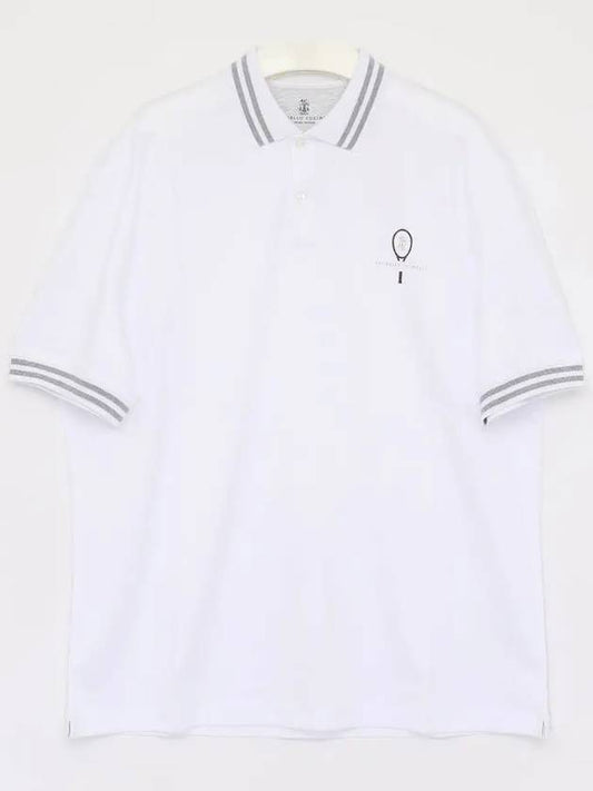 Polo T-shirt M0B133938T CBH82 WHITE - BRUNELLO CUCINELLI - BALAAN 2