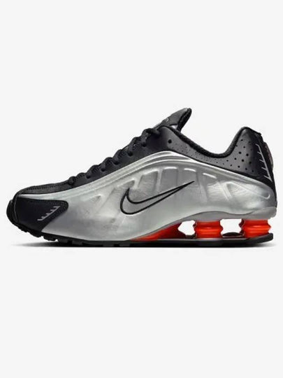 Shox R4 Lace Up Low Top Sneakers Black Metallic Silver - NIKE - BALAAN 2