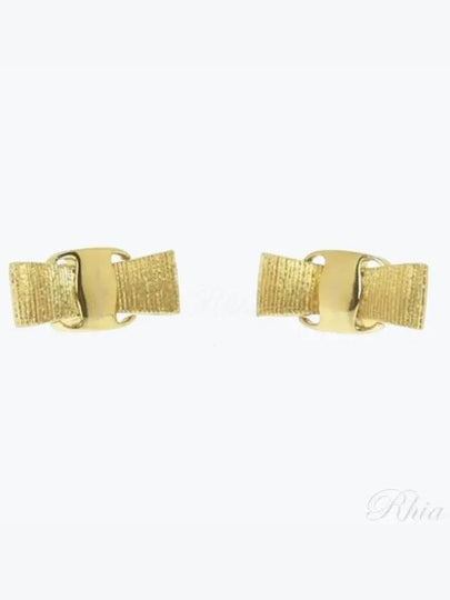 Vara Ribbon Earrings Gold - SALVATORE FERRAGAMO - BALAAN 2