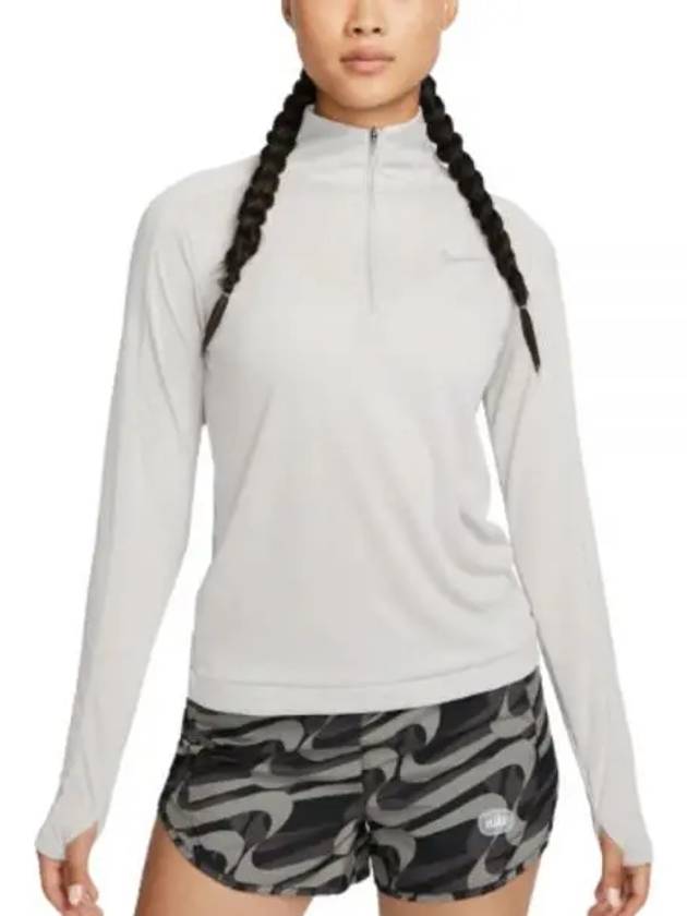 Women's Dri-Fit Pacer Half Zip Sweatshirt Grey - NIKE - BALAAN 2