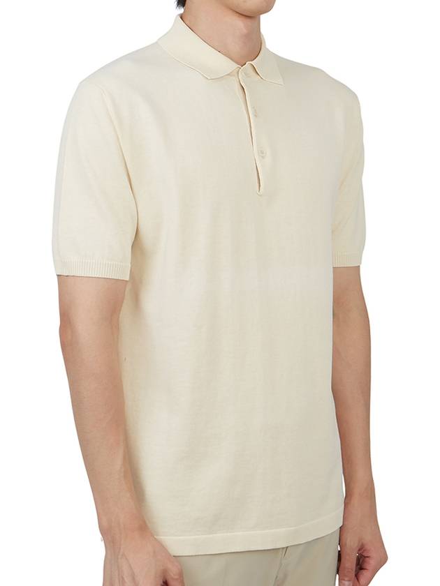 Men's Organic Cotton Polo Shirt Ivory - ANDERSEN-ANDERSEN - BALAAN 4