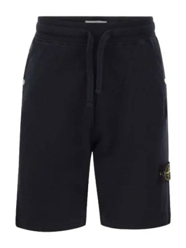 Compass Badge Cotton Track Shorts Navy - STONE ISLAND - BALAAN 2