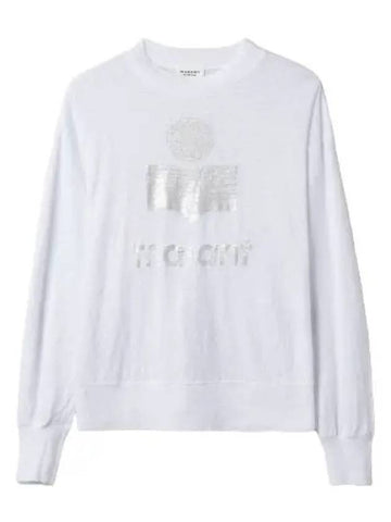 Clawia Logo Sweatshirt White Silver - ISABEL MARANT - BALAAN 1