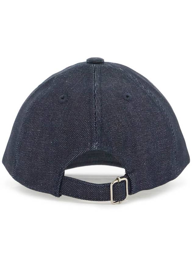 VPC Velvet Logo Denim Ball Cap Blue - A.P.C. - BALAAN 4