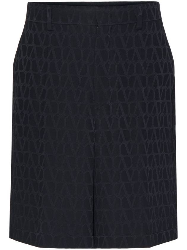 Valentino Garavani Shorts Black - VALENTINO - BALAAN 1