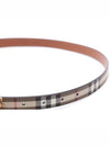 Logo Check Leather Belt Archive Beige Briar Brown - BURBERRY - BALAAN 5