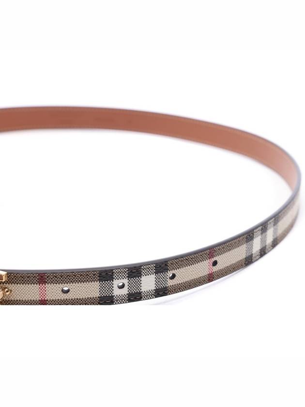 Logo Check Leather Belt Archive Beige Briar Brown - BURBERRY - BALAAN 5