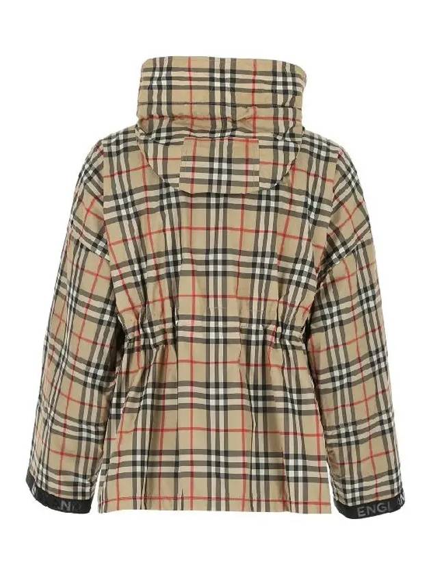 Logo Tape Vintage Check Hooded Jacket Archive Beige - BURBERRY - BALAAN 4