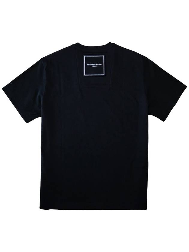 Cotton Square Label T-Shirt Black - WOOYOUNGMI - BALAAN 2