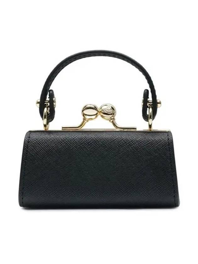 ORB Charm Leather Shoulder Bag Black - VIVIENNE WESTWOOD - BALAAN 3