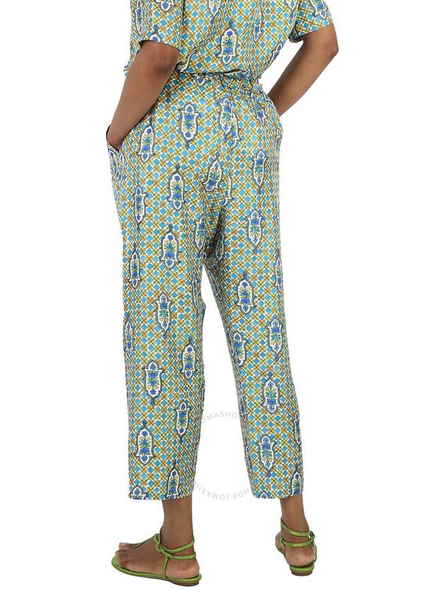 La Double J Ladies Santachiara Geometric-Pattern Palazzo Trousers, Size XS/S - LA DOUBLEJ - BALAAN 3