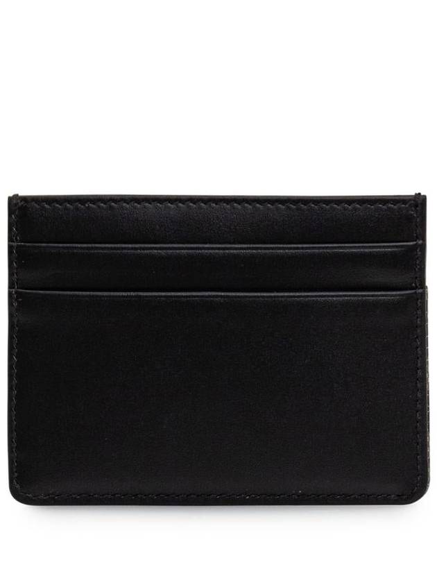 Logo Jacquard Leather Card Wallet Black - DOLCE&GABBANA - BALAAN 3