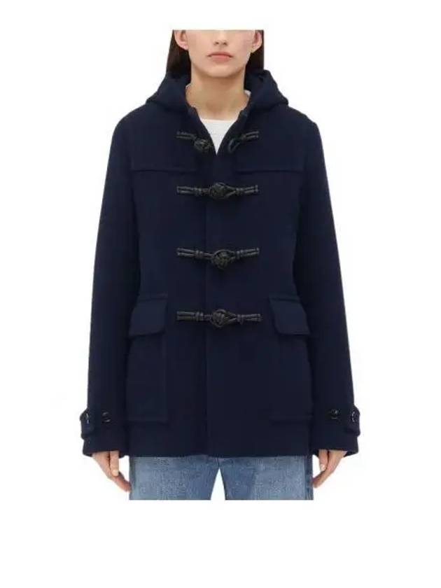 Knot Wool Duffel Coat Navy - BOTTEGA VENETA - BALAAN 2