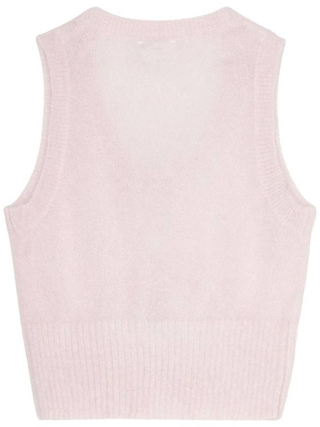 Tie String Light Mohair Vest Pink - GANNI - BALAAN 7