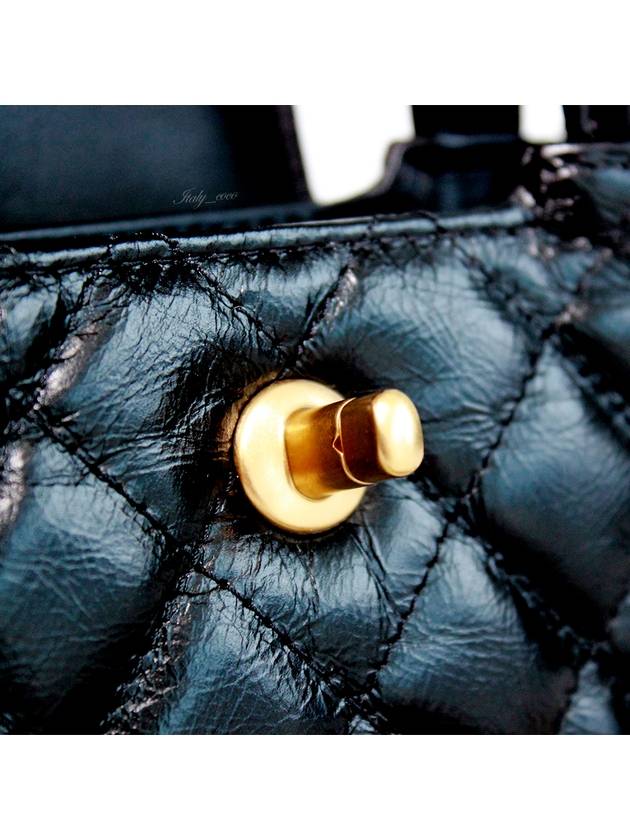 Classic Chain Shiny Aged Calfskin Mini Bag Black - CHANEL - BALAAN 7