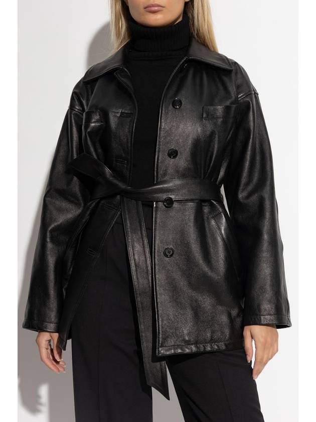 Dolce & Gabbana Leather Jacket, Women's, Black - DOLCE&GABBANA - BALAAN 3