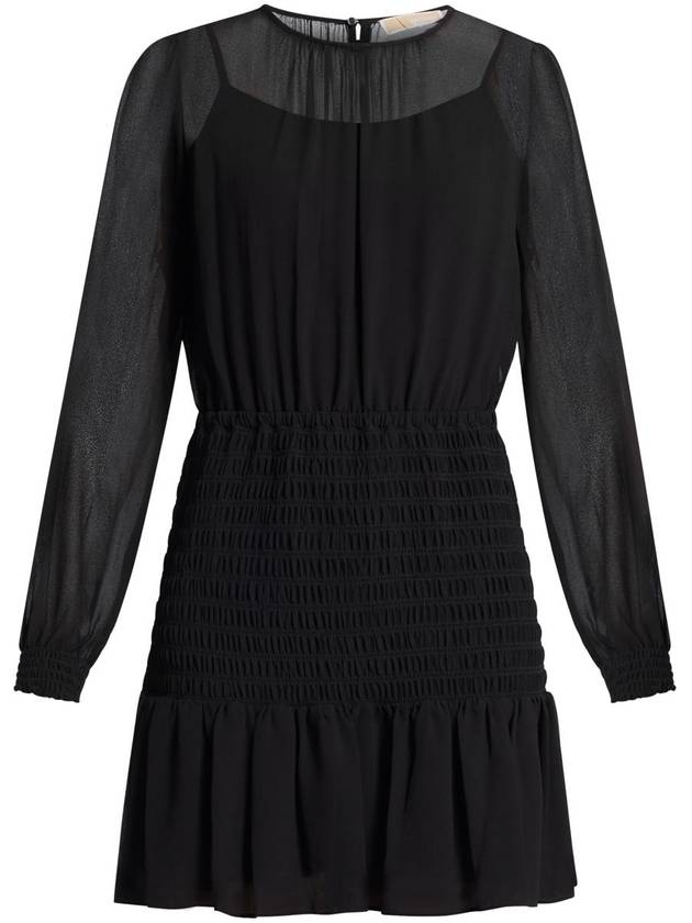 Michael Kors Ls Smock Mini Dress Clothing - MICHAEL KORS - BALAAN 1