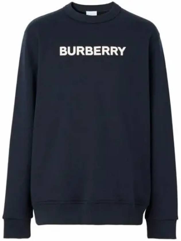 Logo Print Sweatshirt Navy - BURBERRY - BALAAN 2