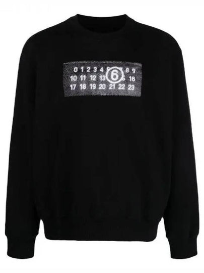 Number Logo Print Cotton Sweatshirt Black - MAISON MARGIELA - BALAAN 2