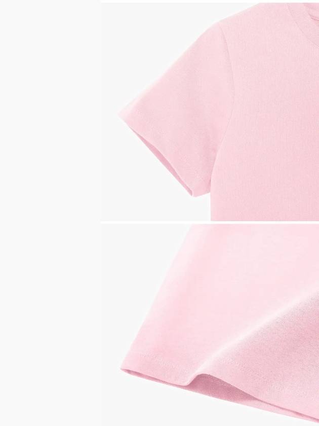 Denise Embroidered Logo Short Sleeve T-shirt Pink - A.P.C. - BALAAN 4