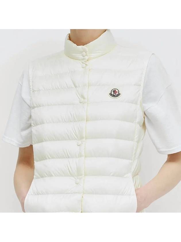 Liane Logo Patch Down Vest White - MONCLER - BALAAN 3