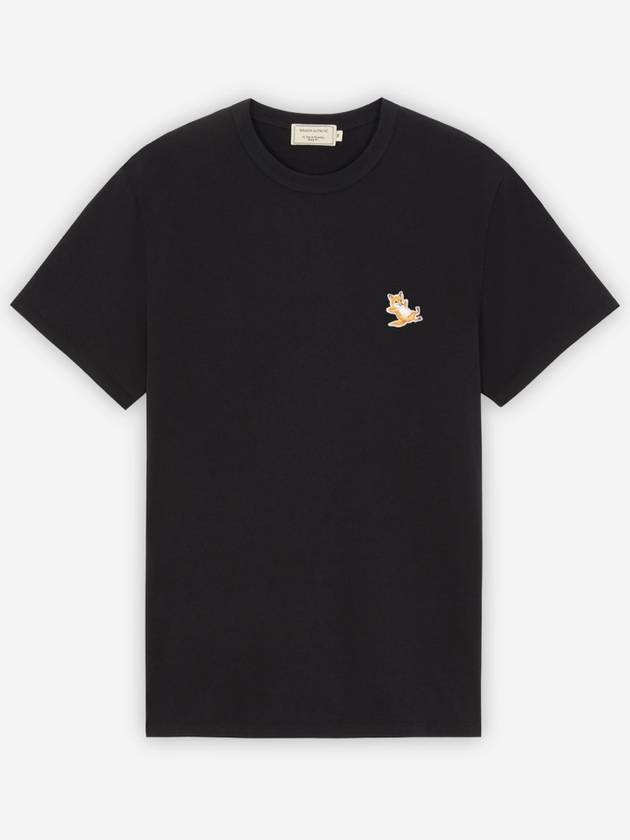 Maison Kitsune Chillax Fox Patch Classic T Shirt Black - MAISON KITSUNE - BALAAN 1