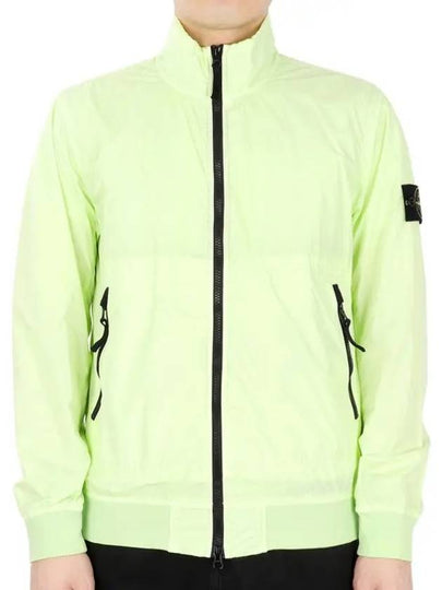 Garment Dyed Crinkle Reps Nylon Zip-up Jacket Lime - STONE ISLAND - BALAAN 2