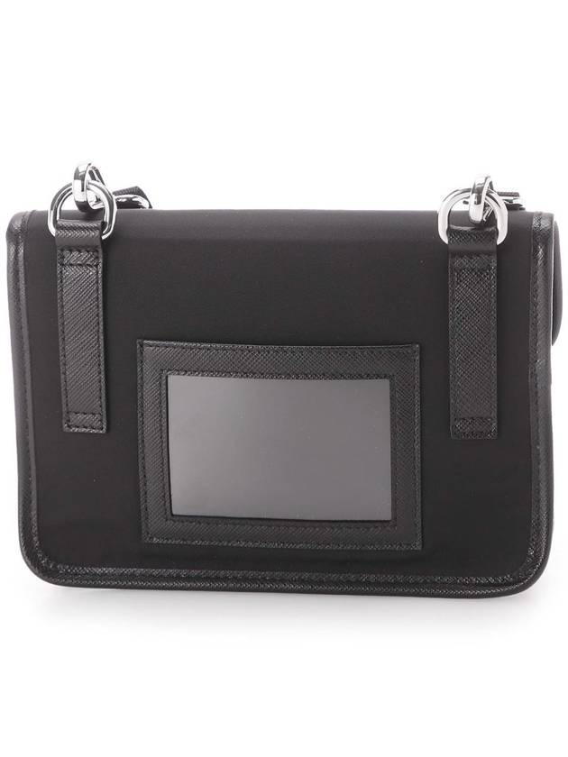 Re-Nylon Saffiano Leather Smartphone Case Cross Bag Black - PRADA - BALAAN 3