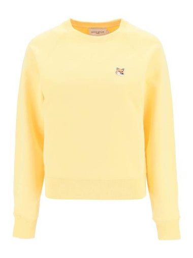 Fox Head Patch Adjusted Sweatshirt Soft Yellow - MAISON KITSUNE - BALAAN 1