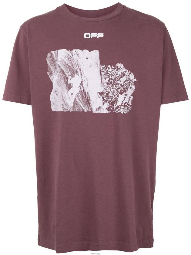 Climbing Short Sleeve T-Shirt Purple - OFF WHITE - BALAAN 3