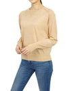 Women's Crew Neck Wool Knit Top Beige - VANESSA BRUNO - BALAAN 6